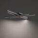 Parallax LED 32 inch Black Flush Mount Ceiling Light, dweLED