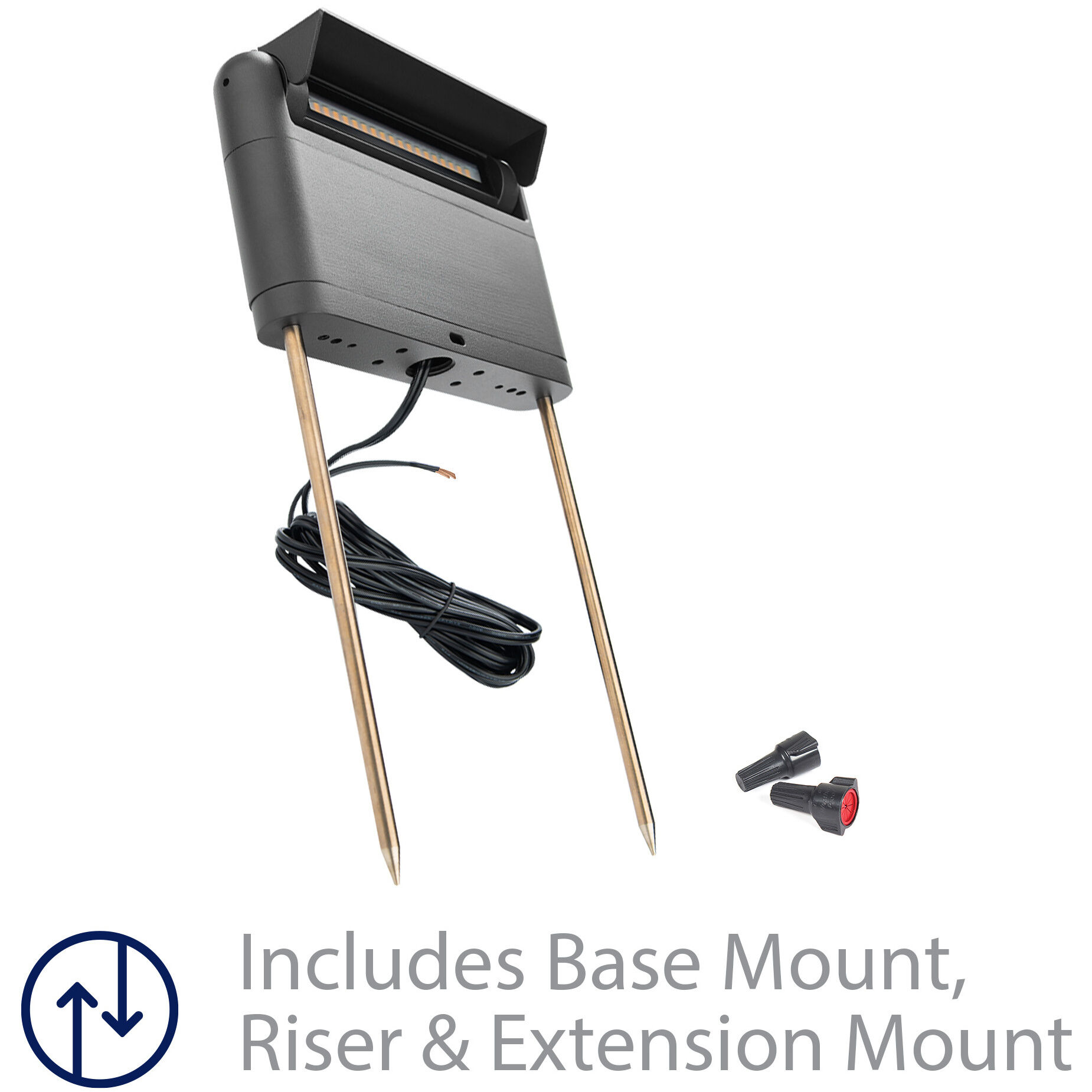 Tyler 12 6 watt Black Path Lighting in 2700K, Path and Area Light, WAC Landscape