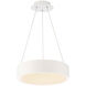 Corso LED 18 inch White Pendant Ceiling Light, dweLED
