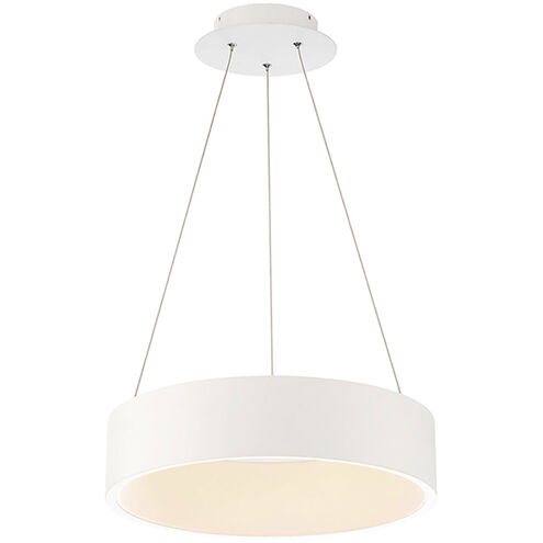 Corso LED 18 inch White Pendant Ceiling Light, dweLED