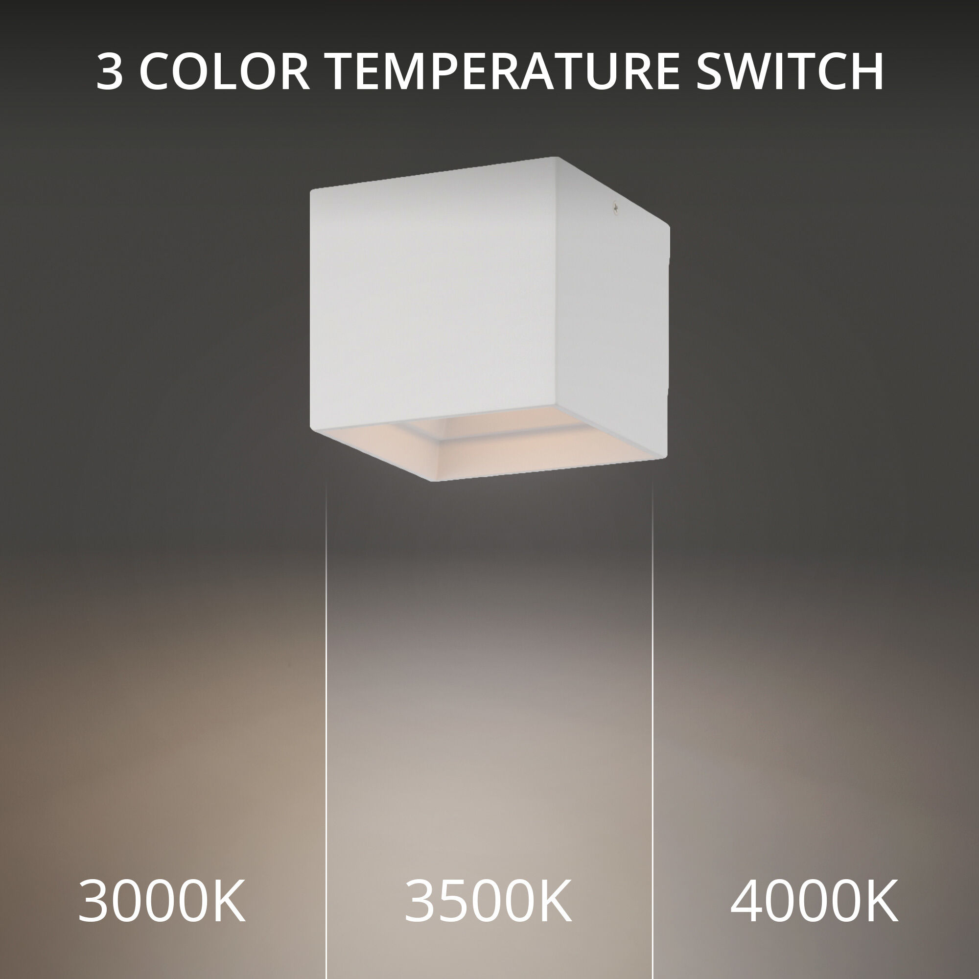 Downtown LED 5 inch White Flush Mount Ceiling Light in 3500K, dweLED