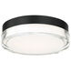 Dot LED 8.88 inch Black Flush Mount Ceiling Light in 3000K, dweLED