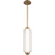 Portos LED 6 inch Aged Brass Mini-Pendant Ceiling Light, dweLED