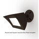 Endurance LED 5 inch Architectural Bronze Outdoor Wall Light in 5000K