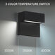 Balance LED 6 inch Black Outdoor Wall Light in 4000K, dweLED