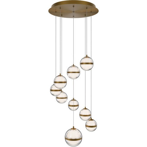 Cyllindra LED 17 inch Aged Brass Chandelier Ceiling Light, dweLED