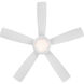 Odyssey 52 inch Matte White Flush Mount Ceiling Fans, Smart Fan