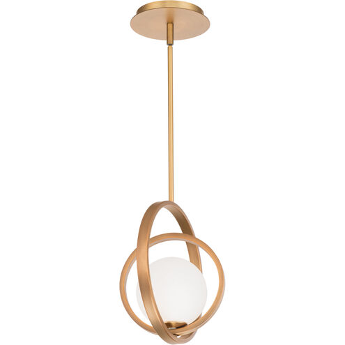 Ellington LED 5 inch Aged Brass Pendant Ceiling Light, dweLED