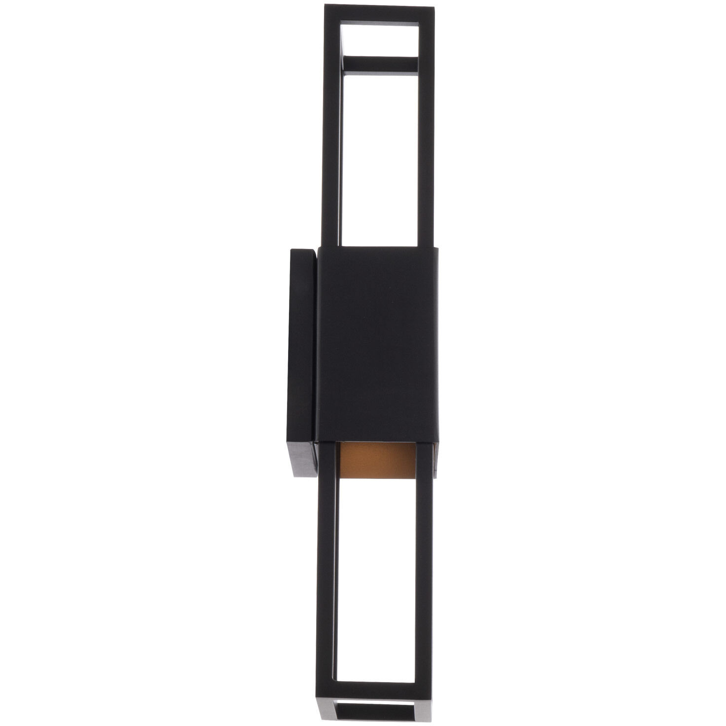 Nightvision LED 16 inch Black Gold Outdoor Wall Light, dweLED