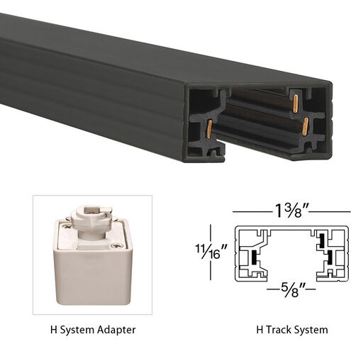 H Track 120 Black Track Component Ceiling Light