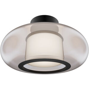 Doma LED 13.5 inch Black Flush Mount Ceiling Light in 2700K, dweLED