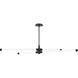 Jedi 2 Light 44.75 inch Black Linear Chandelier Ceiling Light