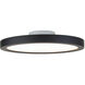 Round LED 7 inch Black Flush Mount Ceiling Light in 3500K