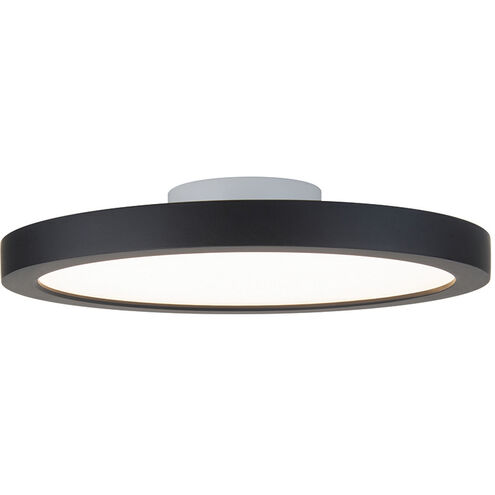 Round LED 7 inch Black Flush Mount Ceiling Light in 3500K