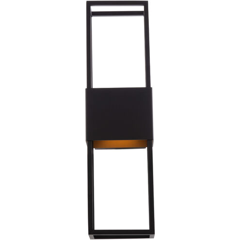 Nightvision LED 20 inch Black Gold Outdoor Wall Light, dweLED