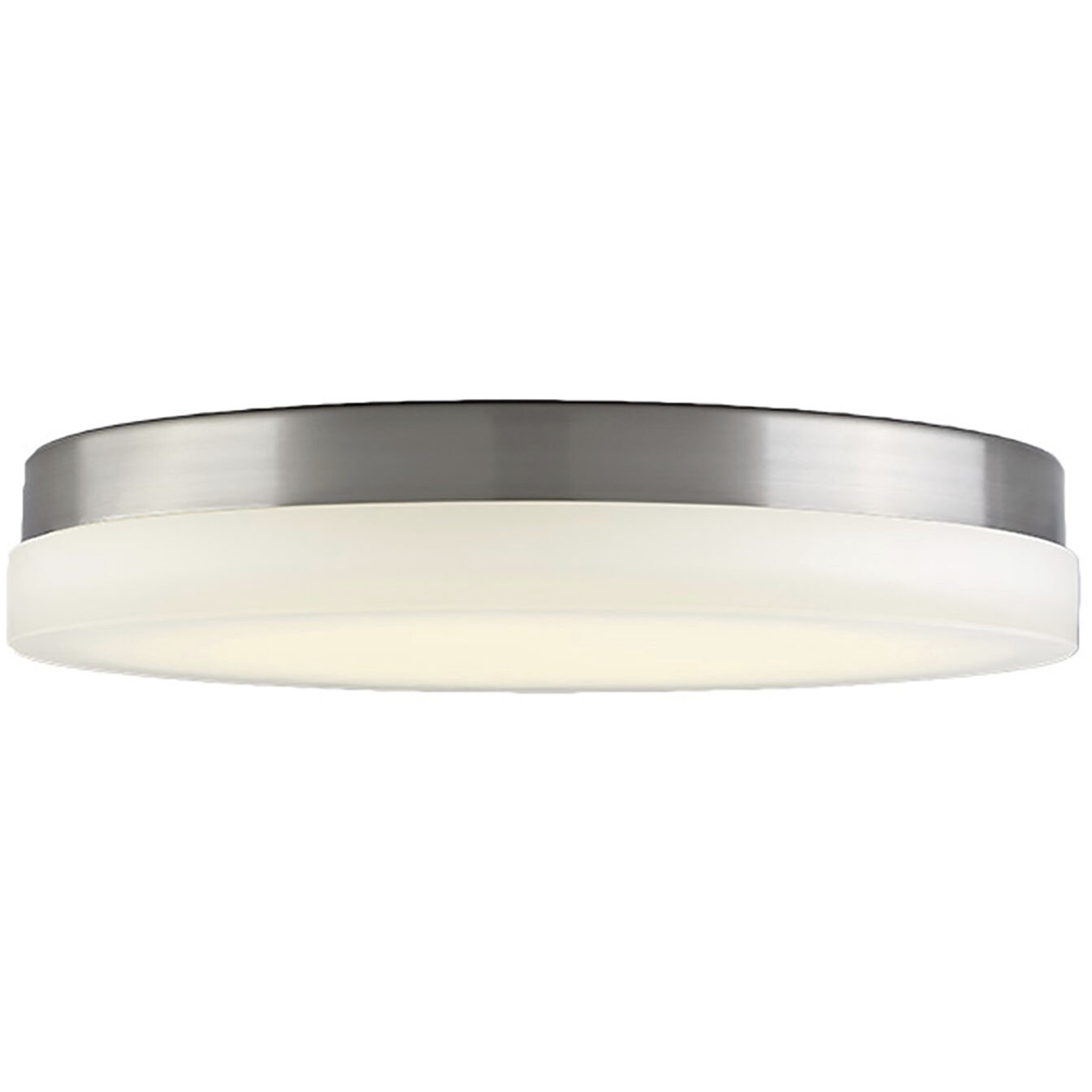 Slice LED 14 inch Brushed Nickel Flush Mount Ceiling Light in 2700K, dweLED