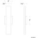 Bastone LED 18.03 inch Black Outdoor Wall Light in 3000K, dweLED