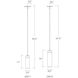Elementum LED 4.5 inch Satin Nickel Pendant Ceiling Light in 3000K, dweLED