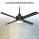 Quade 52 inch Matte Black Downrod Ceiling Fan