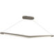 Alleron Linear Pendant Ceiling Light in 4000K, Brushed Nickel, dweLED