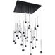 Quill LED 12.13 inch Black Multi-Light Pendant Ceiling Light, dweLED