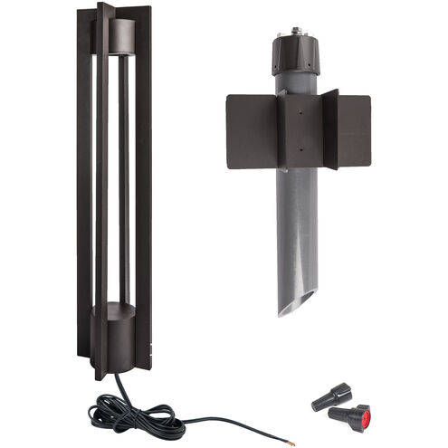 Chamber 12 5.5 watt Black Bollard Lighting in 3000K, WAC Landscape