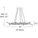 Divergence LED 43.75 inch Chrome Chandelier Ceiling Light, dweLED