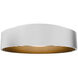 Gaston LED 17.8 inch White Gold Flush Mount Ceiling Light in White/Gold, dweLED
