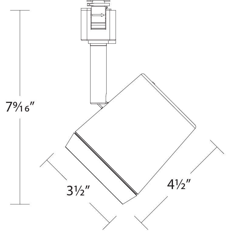 Ocularc 1 Light 120 Brushed Nickel H Track Fixture Ceiling Light