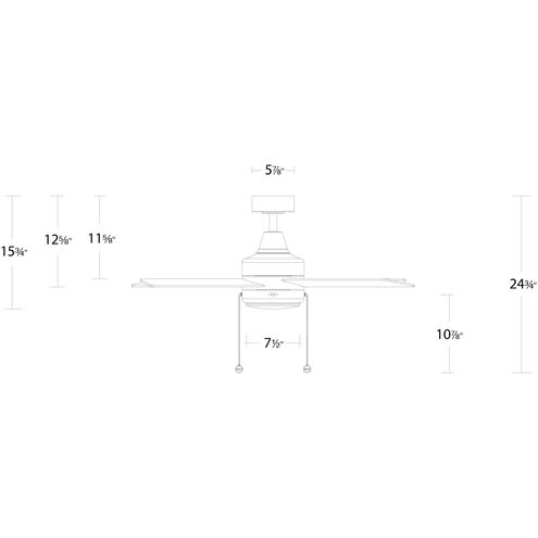 Quade 52 inch Matte White Downrod Ceiling Fan