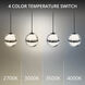 Cyllindra LED 29 inch Black Chrome Chandelier Ceiling Light in Black/Chrome, dweLED