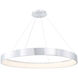 Corso LED 52.5 inch Brushed Aluminum Pendant Ceiling Light in 53in, dweLED