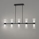 Hourglass Linear Pendant Ceiling Light in 3000K, Black, dweLED