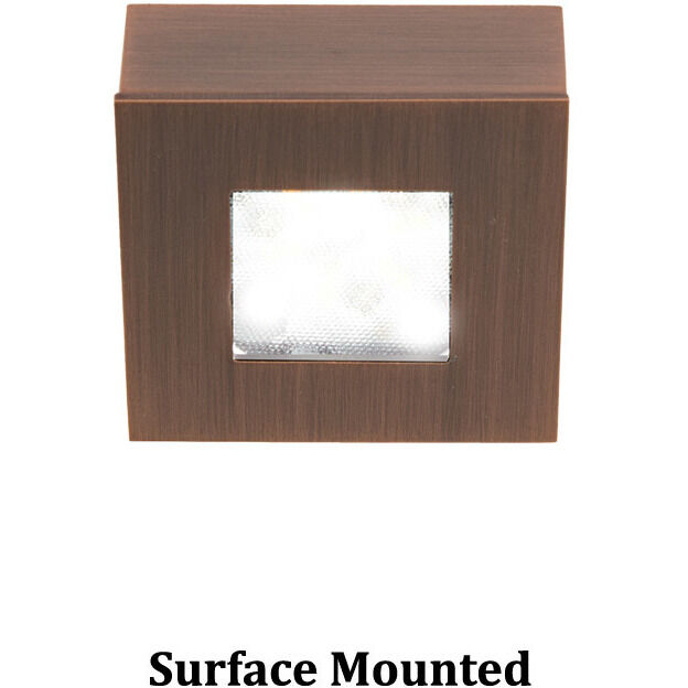 LED Button Light 24 LED 2.25 inch Copper Bronze Puck Light in 3000K