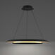 Center Stage LED 32 inch Black Gold Leaf Pendant Ceiling Light, dweLED