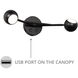 Duplex 5 inch Black Reading Light Portable Light