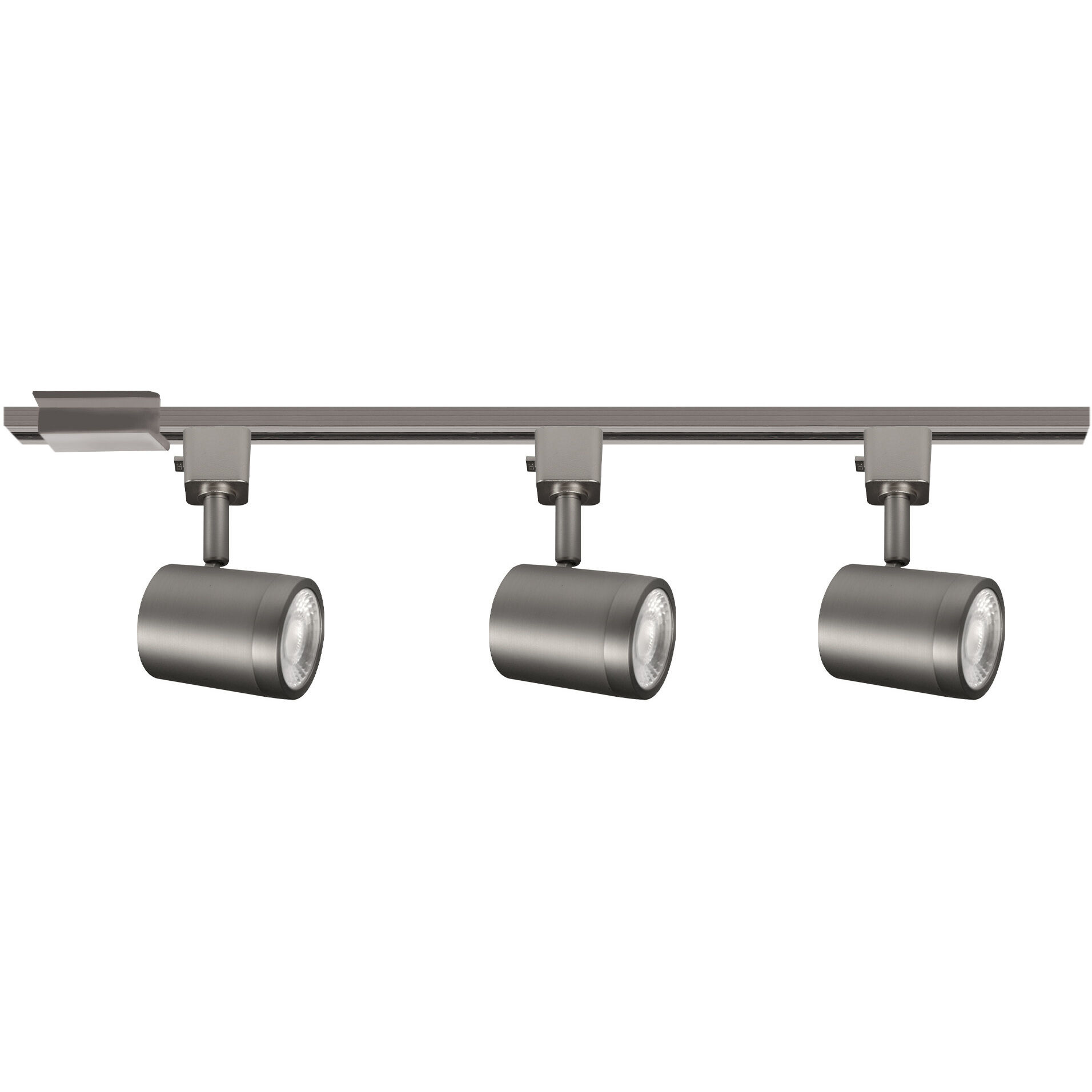 Charge 3 Light 120 Brushed Nickel H Track Fixture Ceiling Light, WAC Limited