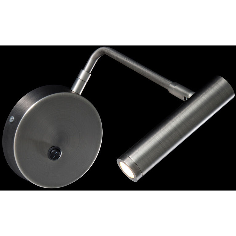 Sprig Reading Light Wall Light in Brushed Nickel, dweLED