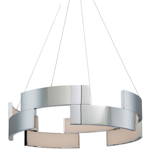 Trap LED 27 inch Chrome Pendant Ceiling Light, dweLED