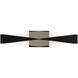 Enigmatic 1 Light 24 inch Black Bath Vanity Light Wall Light in 3500K