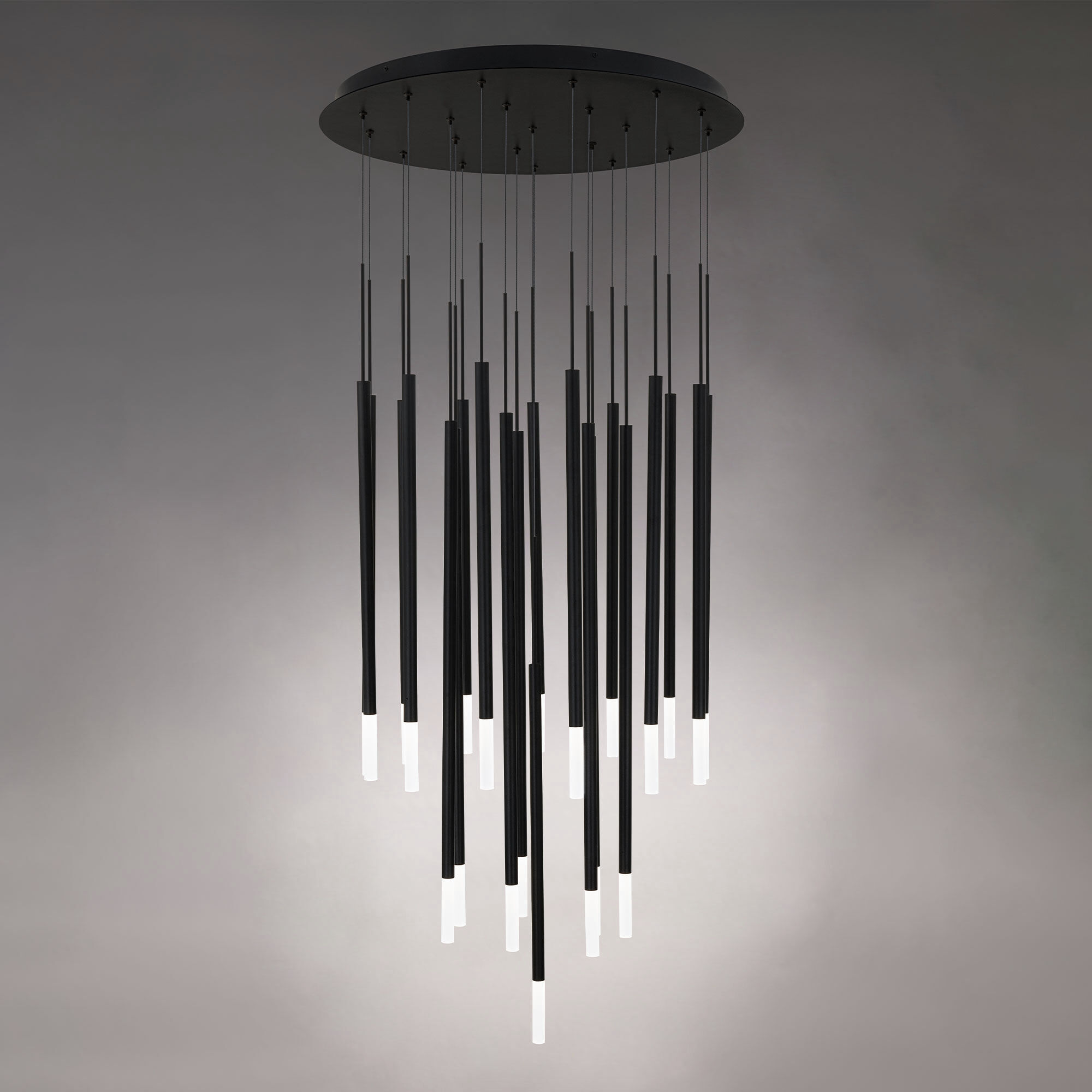 Viggo LED 26 inch Black Multi-Light Pendant Ceiling Light, dweLED