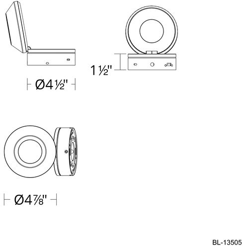 Flipside Reading Light Wall Light in White, dweLED
