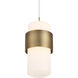 Banded LED 5 inch Aged Brass Mini-Pendant Ceiling Light, dweLED