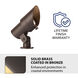 Tyler Solid Brass Coated in Bronze 7 watt LED Spot and Flood Lighting in 3000K, Bronzed Brass, Low Voltage Accent Light, WAC Landscape