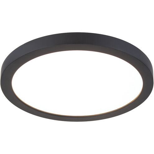 Round LED 7 inch Black Flush Mount Ceiling Light in 3500K