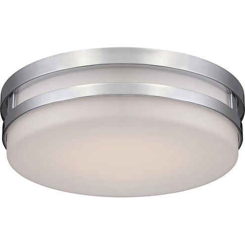 Vie LED 14 inch Brushed Nickel Flush Mount Ceiling Light in 3000K, dweLED