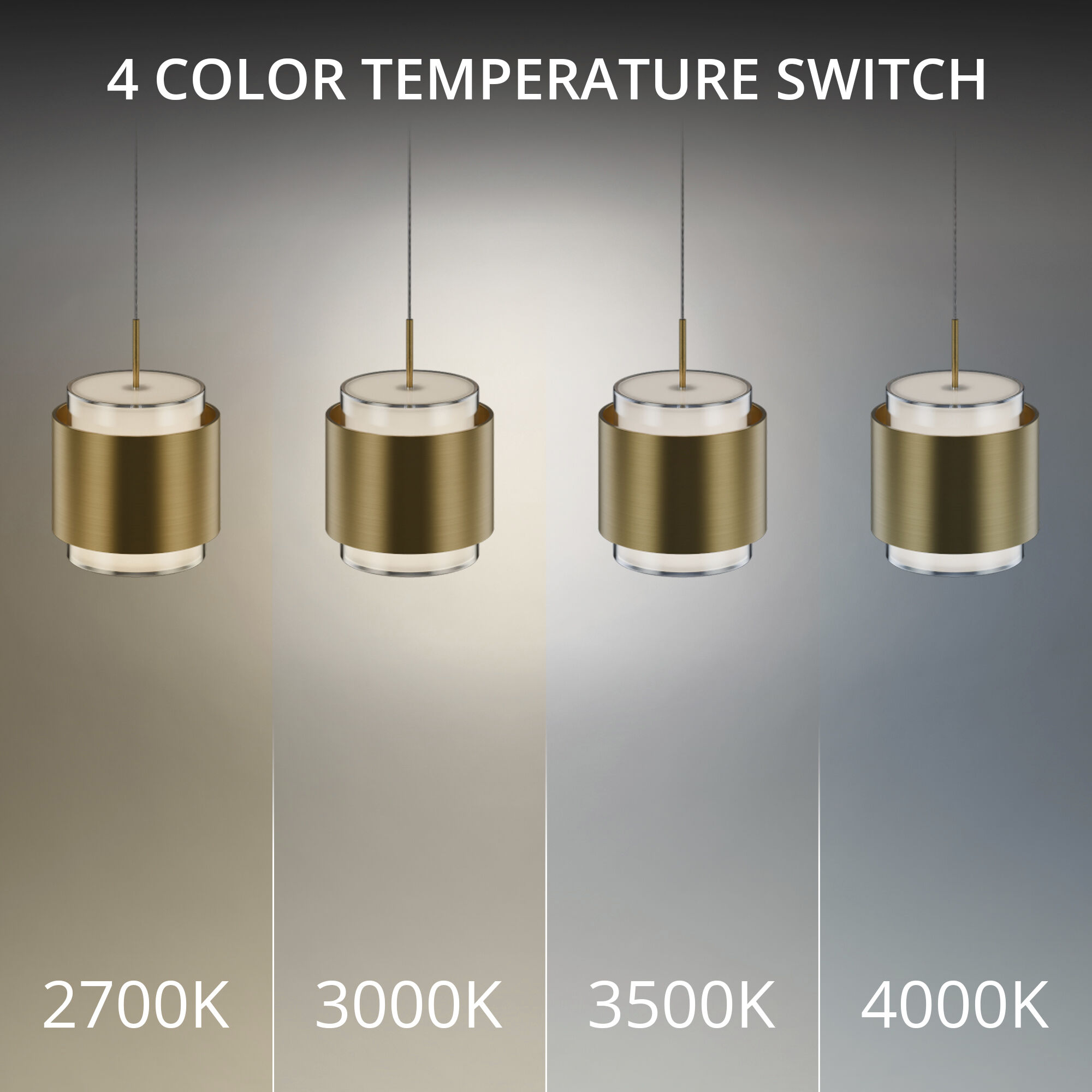 Banded LED 11.5 inch Aged Brass Chandelier Ceiling Light, dweLED