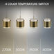 Banded LED 5.5 inch Aged Brass Chandelier Ceiling Light, dweLED