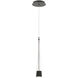 Quill LED 2.34 inch Black Pendant Ceiling Light in 3000K, dweLED
