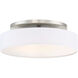 Manhattan LED 20 inch Brushed Nickel Semi-Flush Mount Ceiling Light, dweLED
